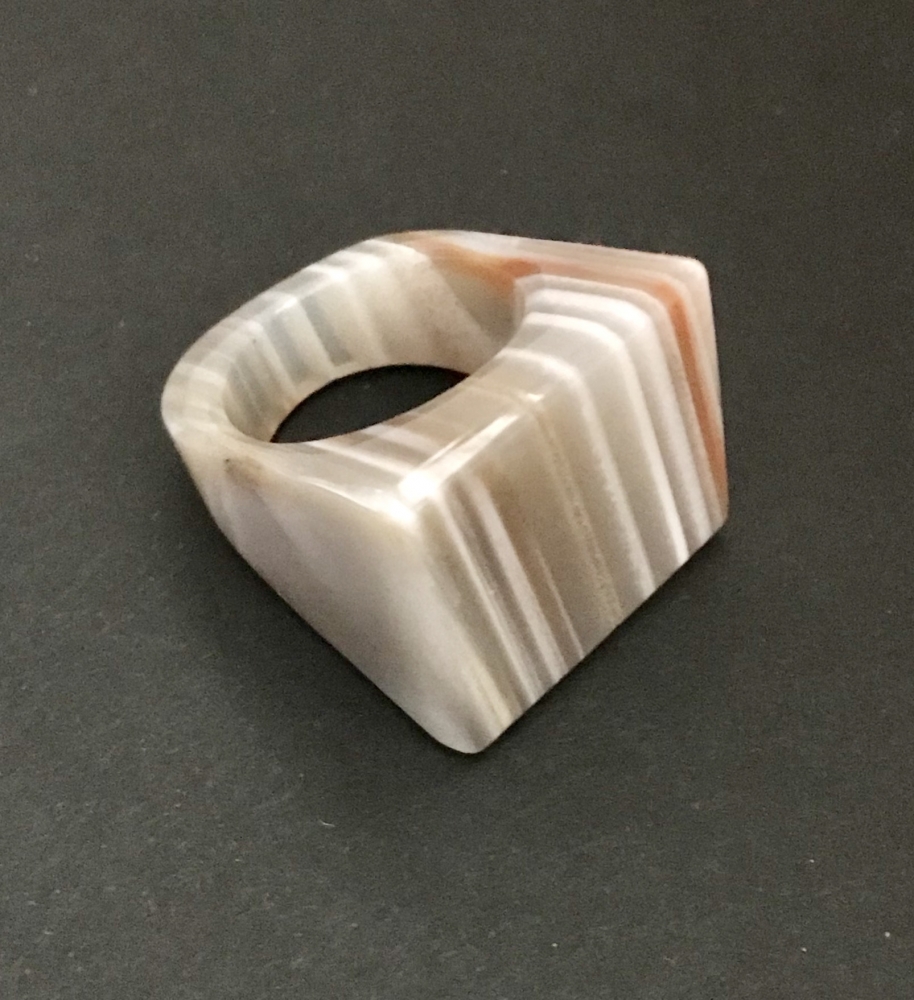 Streifen Karneol-Ring